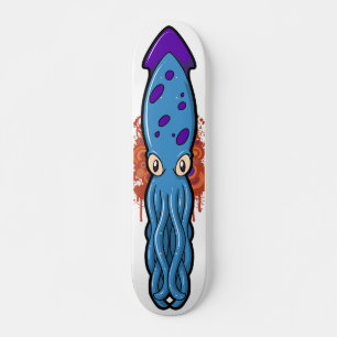 青いSquiddy スケートボード