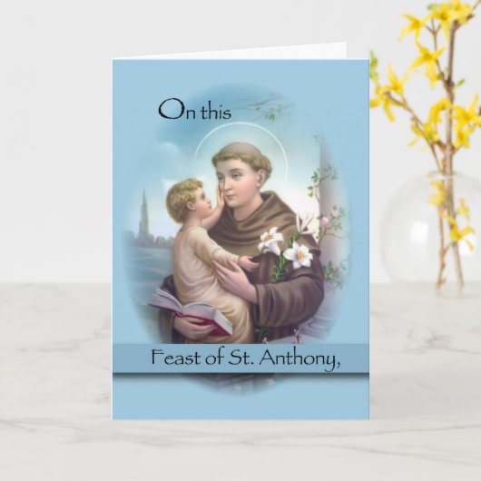 青いSt Anthonyの饗宴 カード (黄色い花)