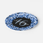 青いSweet sixteenの光っているライト ペーパープレート (アングル)