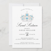 青いSweet sixteen 招待状 (正面)