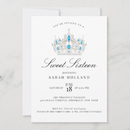 青いSweet sixteen 招待状