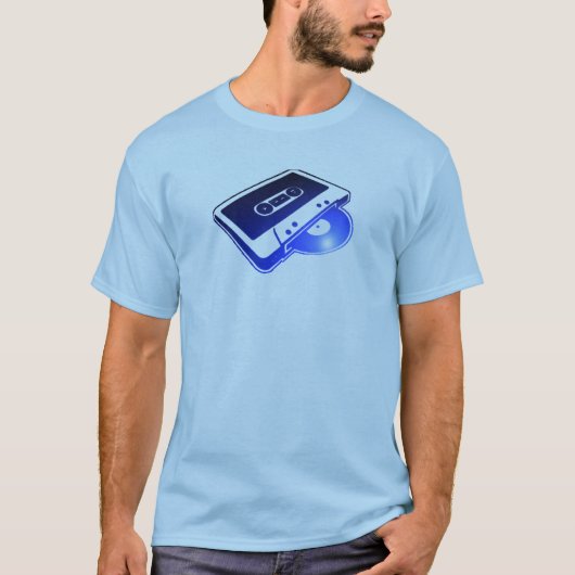 青いTape'n'Record Tシャツ (正面)