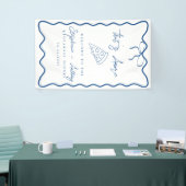 青いThat's Amore ピザ リハーサル ディナー 横断幕 (トレードショー)