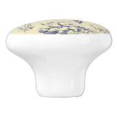 青いToileのフランスのな国の天使パターン セラミックノブ (側面)