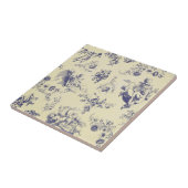 青いToileのフランスのな国の天使パターン タイル (側面)