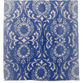 青いToileの浴室のシャワー・カーテン シャワーカーテン (正面)