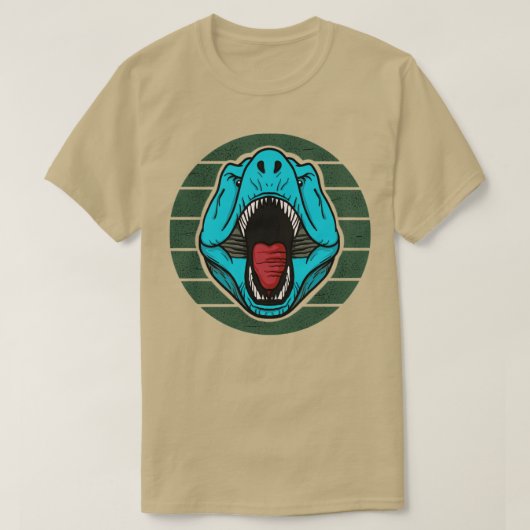 青いTRex Tシャツ (デザイン正面)