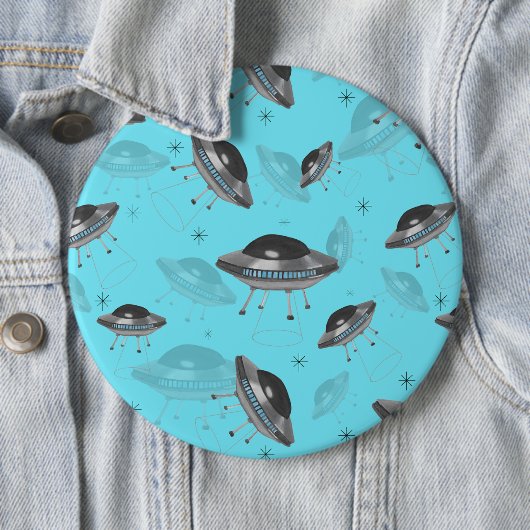 青いUFOボタン 缶バッジ (インサイチュ)