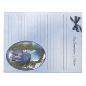 青いUnicorn 1メモ帳11x8.5 ノートパッド (正面)