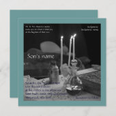 青いVaftisi 招待状 (正面/裏面)