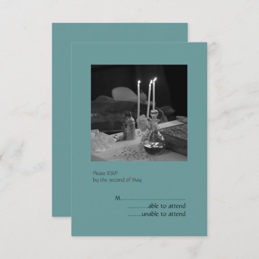 青いVaftisi RSVP (正面/裏面)