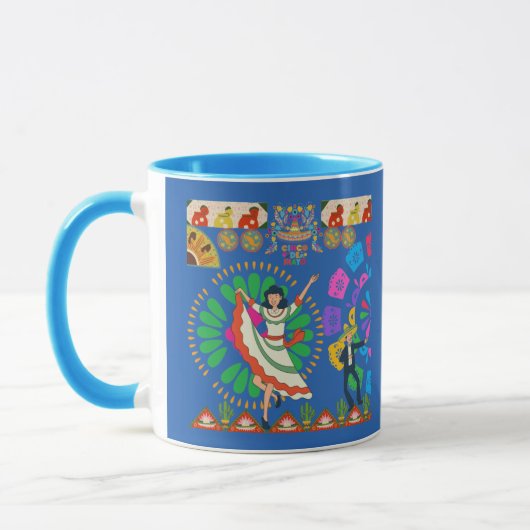 青いViva Fiesta Dreams マグカップ (左)