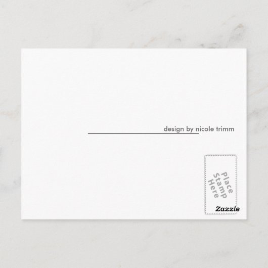 青いWolfieはがき ポストカード (裏面)