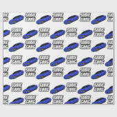 青いwrxのサブ ラッピングペーパー (フラット)