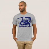 青いWWII Swiss Motorcycle Company Tシャツ (正面フル)