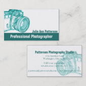 青いX線のカメラのカメラマンの名刺 名刺 (正面/裏面)