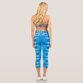 青いx  カプリレギンス (裏面)