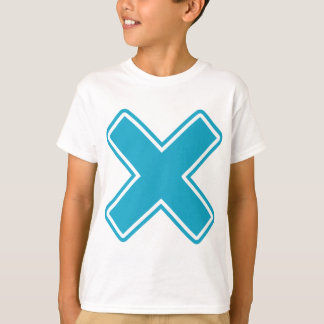 青いX Tシャツ