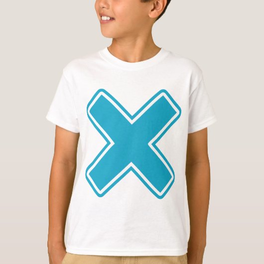 青いX Tシャツ (正面)