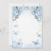 青うちの小さな蝶は一つの金ゴールドを回している 招待状 (裏面)