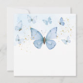 青うちの小さな蝶は一つの金ゴールドを回している 招待状 (裏面)