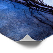 青うつ水の色絵画の ポスター (角)