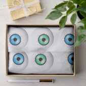 青おっちょこちょいのと緑の眼球パターン 薄葉紙 (ギフト)