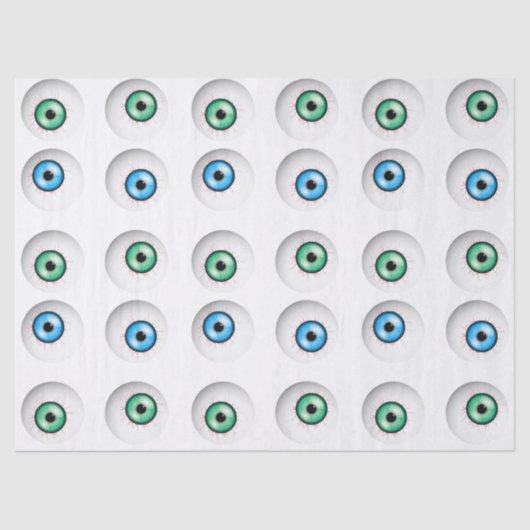 青おっちょこちょいのと緑の眼球パターン 薄葉紙 (正面)