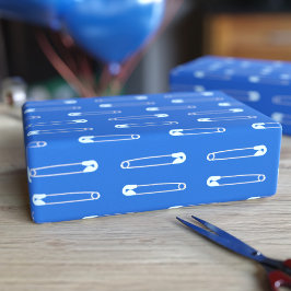 青おむつピンボーイ赤ちゃんシャワーラッピング紙 ラッピングペーパー