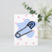 青おむつピン ポストカード (スタンド正面)