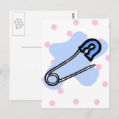 青おむつピン ポストカード (正面/裏面)