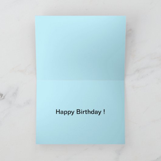 青おもしろいい可愛い漫画の動物 カード (内部)