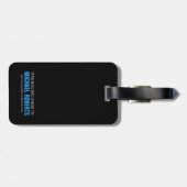 青おもしろいい手を私のバッグ ラゲッジタグ (裏面横)