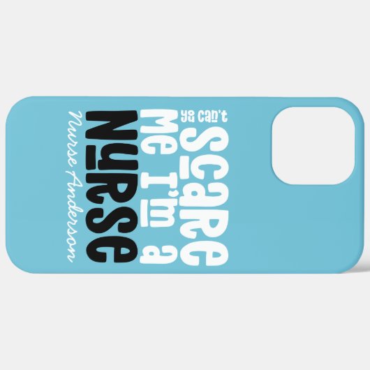 青おもしろいナースタイポグラフィ感謝していユーザモダン Case-Mate iPhoneケース (裏面 / 右)