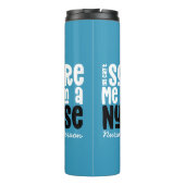 青おもしろいナース感謝していタイポグラフィモダンガーリー タンブラー (裏面)