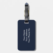 青おもしろいモダン白お前じゃない ラゲッジタグ (裏面縦)