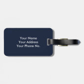 青おもしろいモダン白お前じゃない ラゲッジタグ (裏面横)