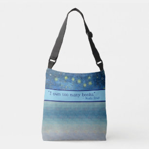 青おもしろい本バッグトート クロスボディバッグ
