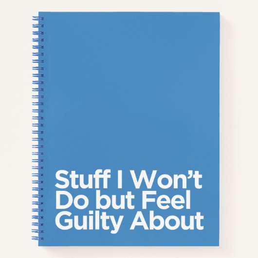 青おもしろい物私は行わない罪感じを犯す ノートブック (正面)