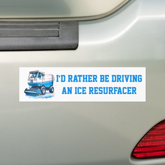 青おもしろい私は氷の復活を運転している方がむしろ バンパーステッカー (車上)