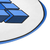 青おもしろい黒不可能三角形ブロック カッティングボード (角)