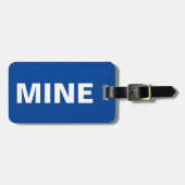 青おもしろい ラゲッジタグ (正面横)