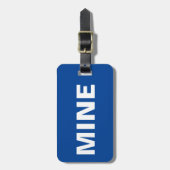 青おもしろい ラゲッジタグ (正面縦)