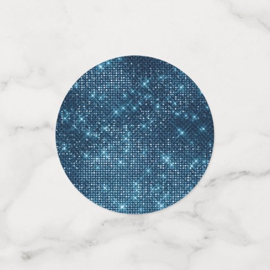 青およびばら色の金ゴールドの結婚 コンフェッティ (スモール正面)