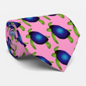 青およびアオウミガメのタイ(ピンク) ネクタイ (ロール)