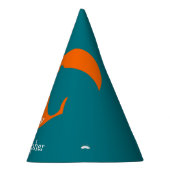 青およびオレンジパーソナライズな馬 パーティーハット (右)