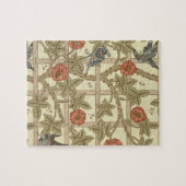 青およびオレンジ格子垣の壁紙のデザイン1864年 ジグソーパズル (横)