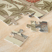 青およびオレンジ格子垣の壁紙のデザイン1864年 ジグソーパズル (側面)