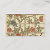 青およびオレンジ格子垣の壁紙のデザイン1864年 名刺 (裏面)