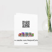 青およびターコイズのレース、メッセージカード カード (裏面)